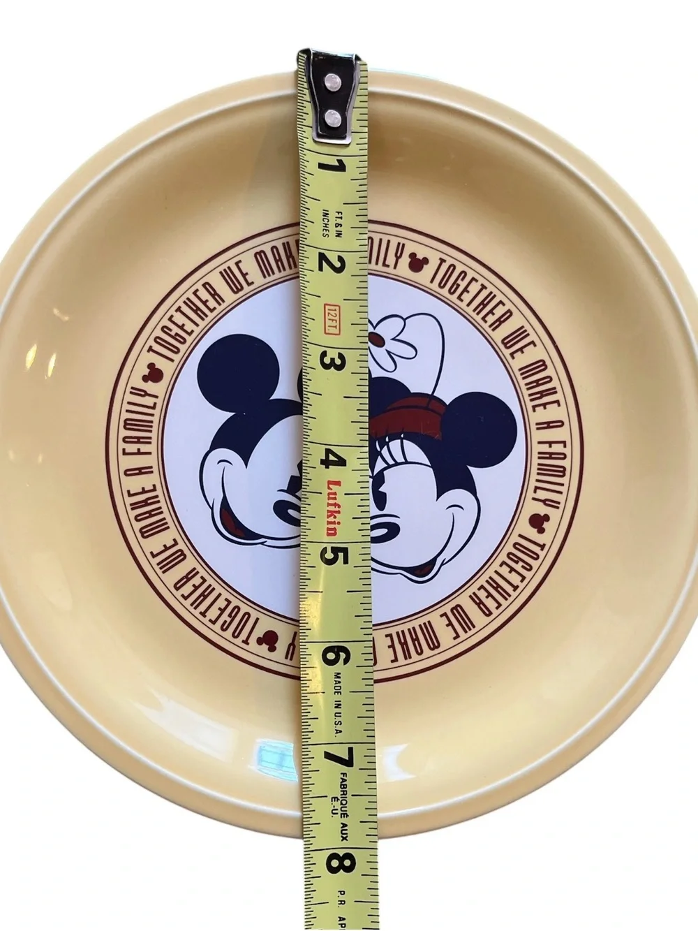 Disney Minnie & Mickey Ceramic Serving Plate & Bowl Snack Set - Yellow & Blue